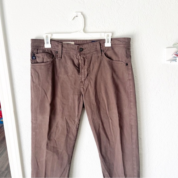 Adriano Goldschmeid Pants Men's 33x32 The Graduate Tailored Leg Brown - Picture 3 of 7